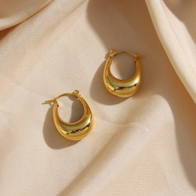 Evie Øreringe i Kredsform | 18k Guld - DK BUTIK