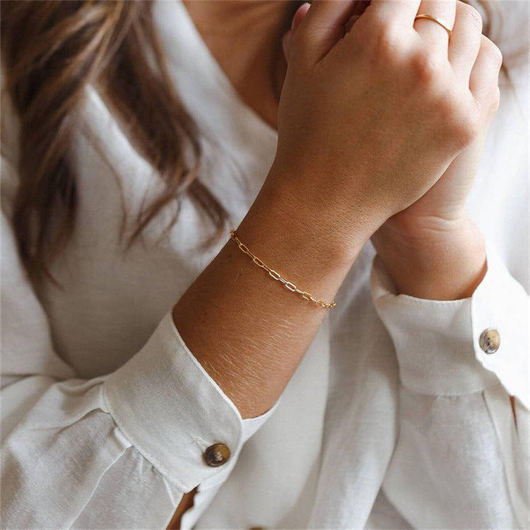 Maybelle Gold armbånd i kæde | 18k Guld - DK BUTIK