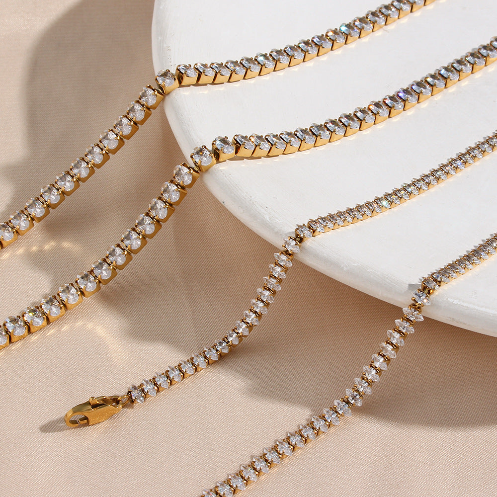 Wisteria Tennis Halskæde med Diamanter | 18k Guld - DK BUTIK