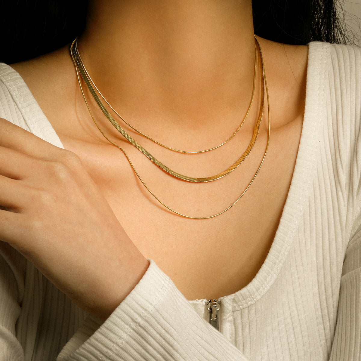 Zafina Halskæde | 18k Guld - DK BUTIK