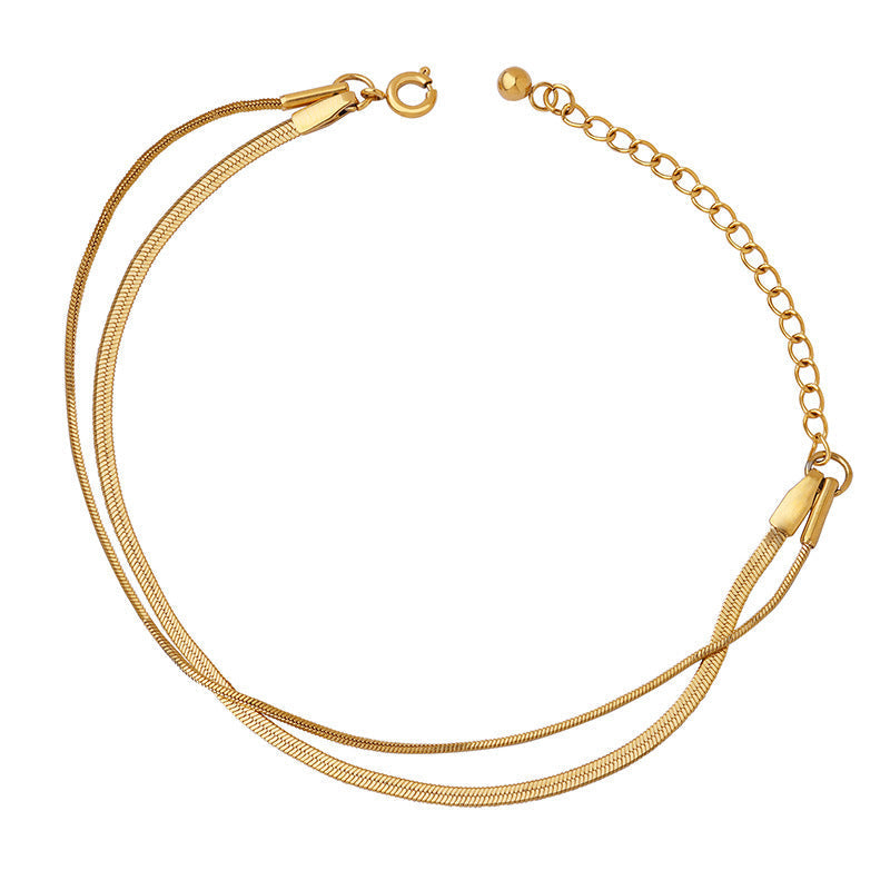 Klassiske Dobbelt Guld Armbånd | Guld 18k - DK BUTIK