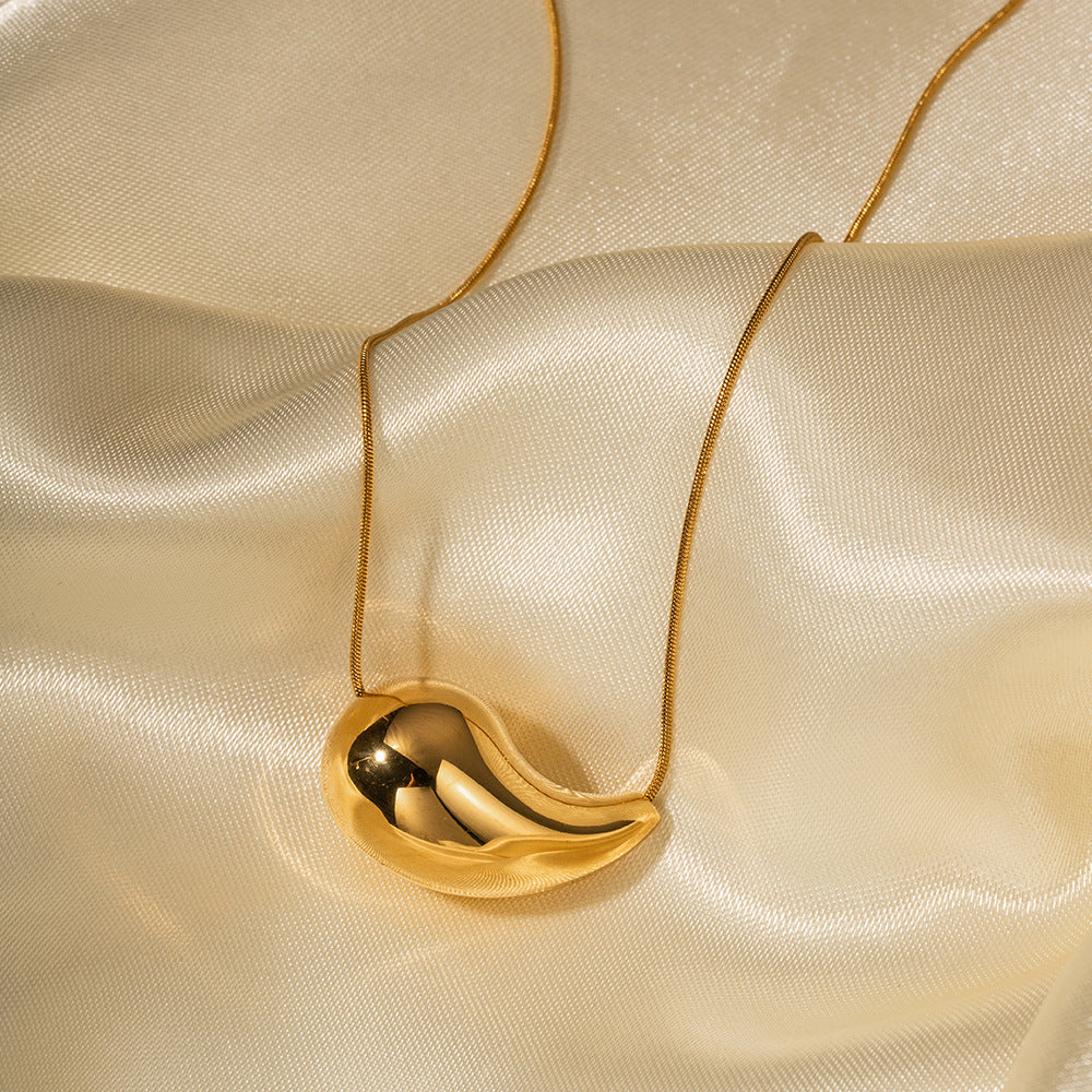 Sandy Halskæde med Dråbe | 18k Guld - DK BUTIK