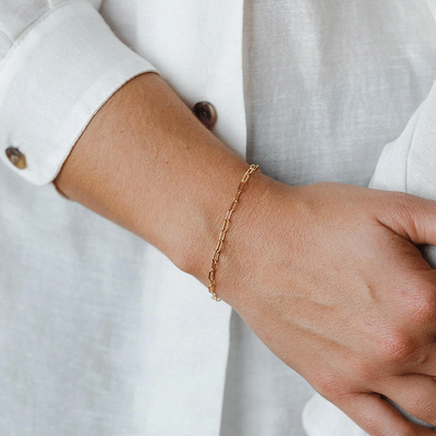 Maybelle Gold armbånd i kæde | 18k Guld - DK BUTIK