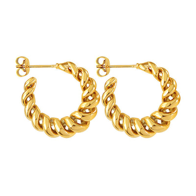 Guldøreringe Aurum Twist | 18k Guld - DK BUTIK