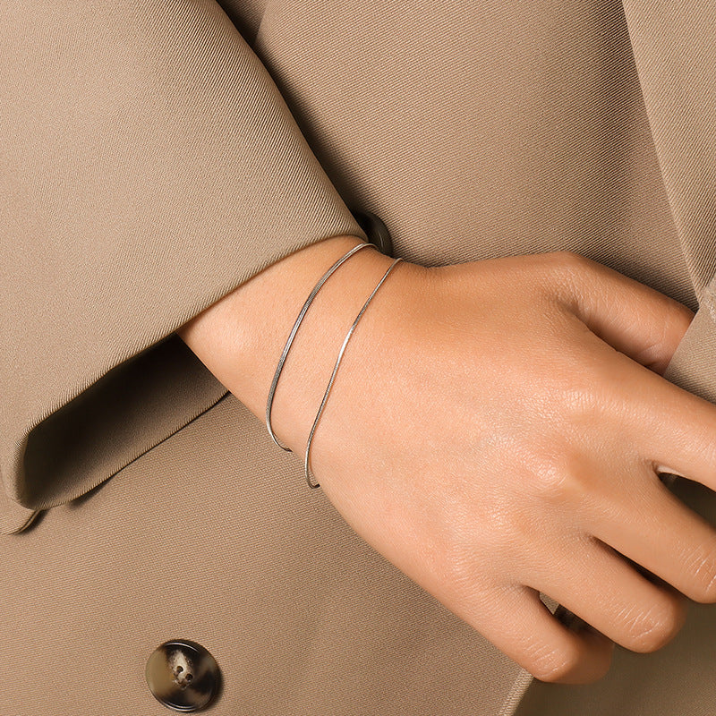 Klassiske Dobbelt Guld Armbånd | Guld 18k - DK BUTIK