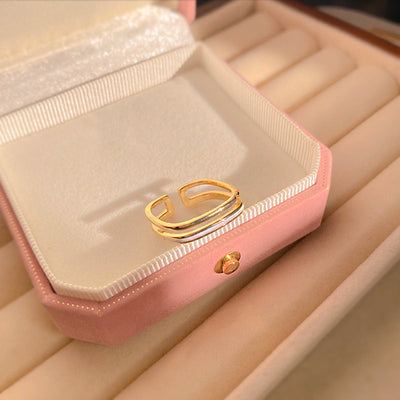 Olivia Geometrisk Ring | 18k Guld - DK BUTIK