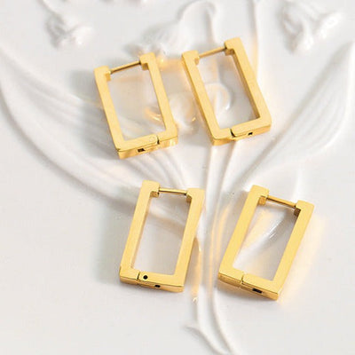 Geometriske Øreringe Terra | Guld 18k - DK BUTIK