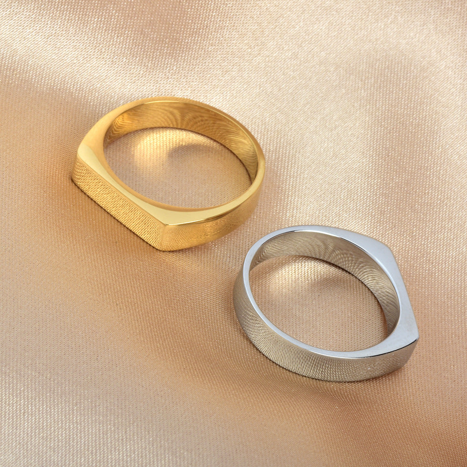 Rektangulært Seglring | 18k Guld - DK BUTIK