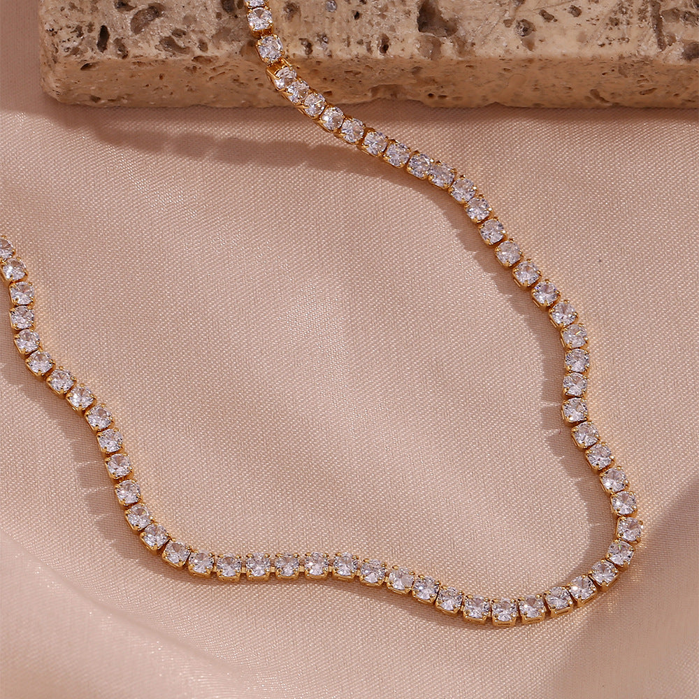 Tenis Halskæde Isolde Diamant | 18k Guld - DK BUTIK