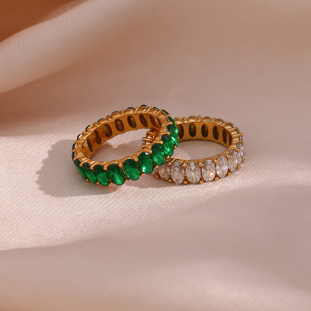 Antoinette Ring med Diamantsimulant | 18k Guld - DK BUTIK