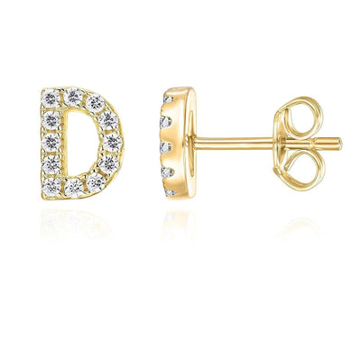 Initialer-Ørering | Guld 16k - DK BUTIK