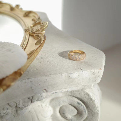 Ring med glaskuppel | Guld 18k - DK BUTIK