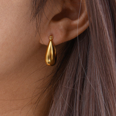 Evie Øreringe i Kredsform | 18k Guld - DK BUTIK