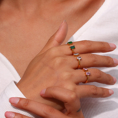 Fedilia Edelstein Ring | 18k Guld - DK BUTIK