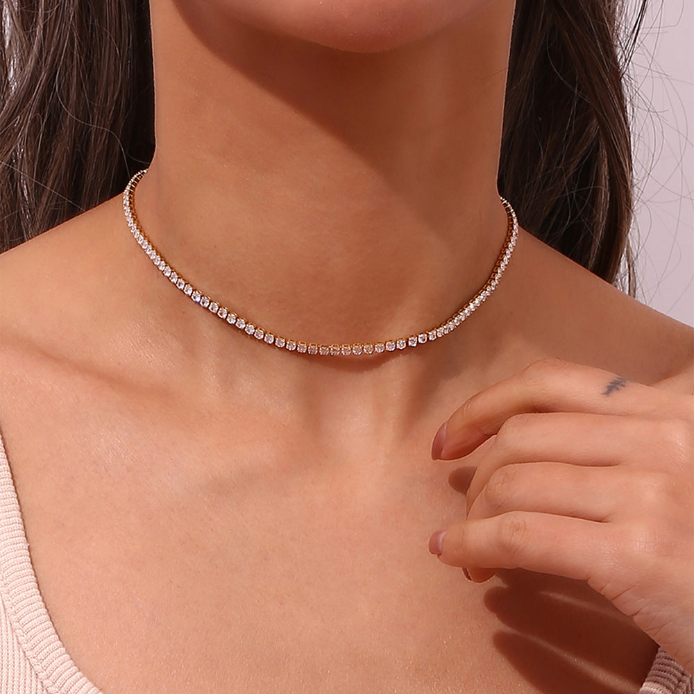 Tenis Halskæde Isolde Diamant | 18k Guld - DK BUTIK