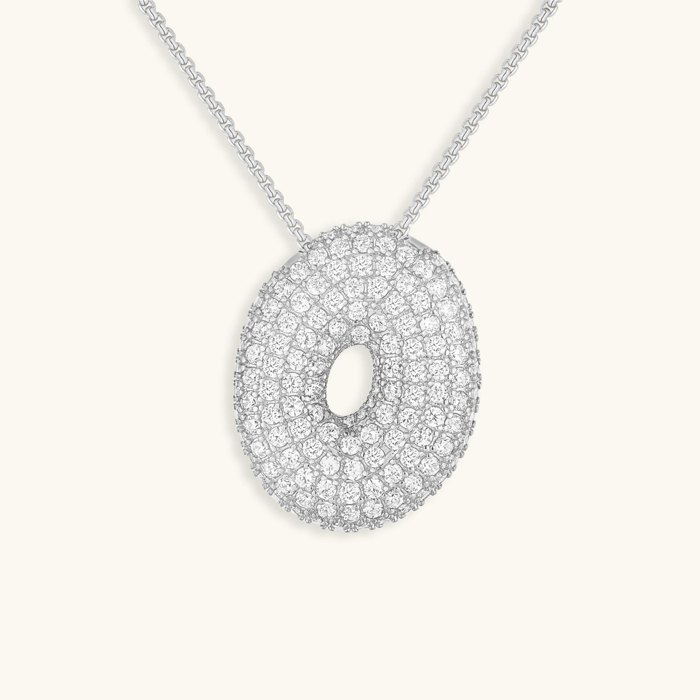 Navnesmykke Bubble med diamant | 18k Guld - DK BUTIK