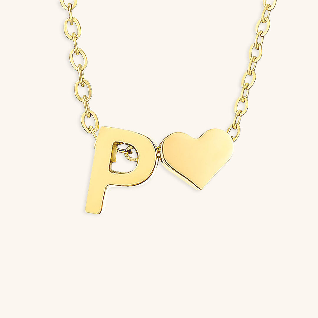 navnesmykke med initialen Ria | 18k Guld - DK BUTIK