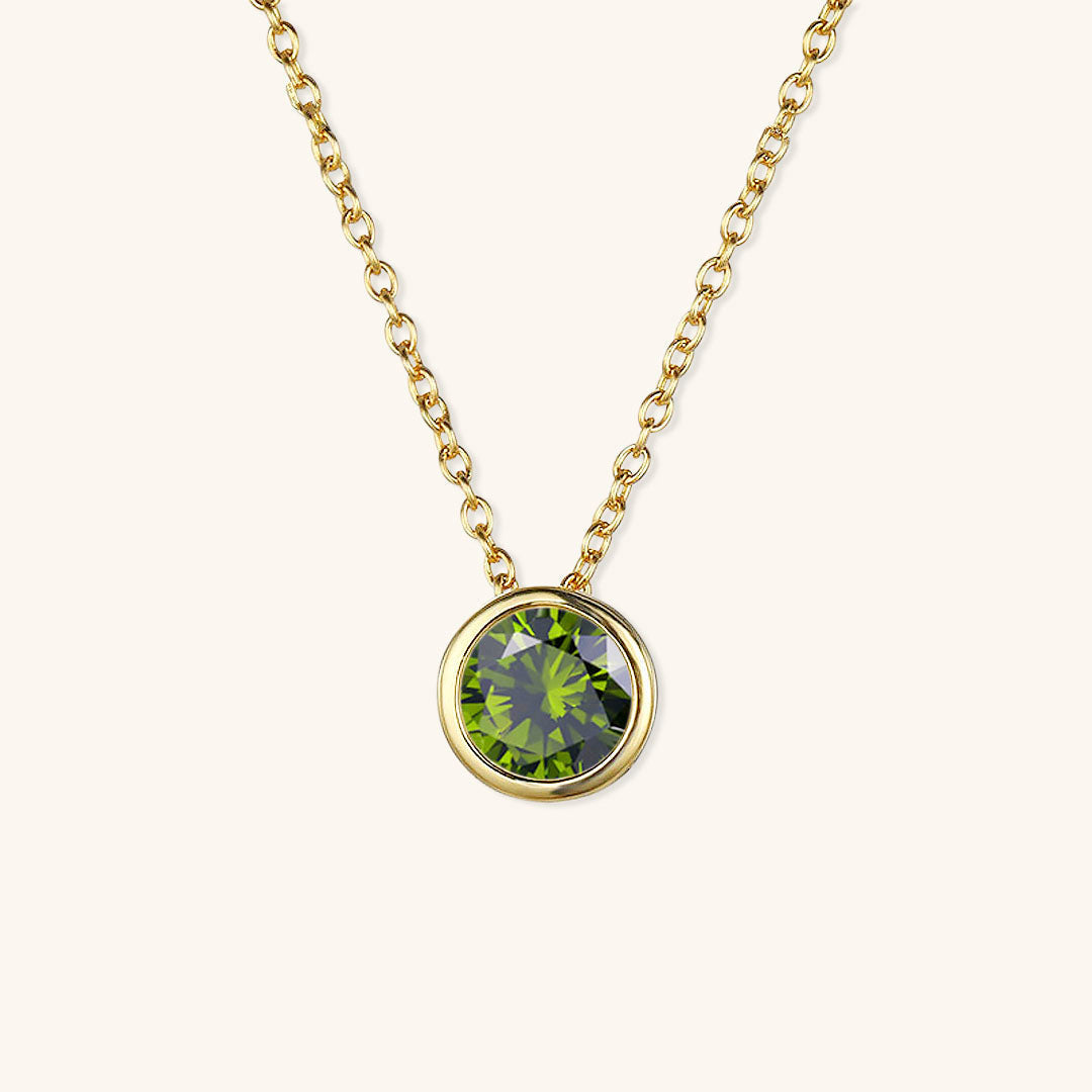 Amelia Halskæde med Fødselssten | 18k Guld - DK BUTIK