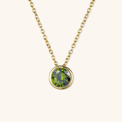 Amelia Halskæde med Fødselssten | 18k Guld - DK BUTIK