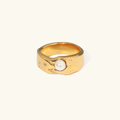 Cerulia ring med ferskvandsperler | 14k guld - DK BUTIK