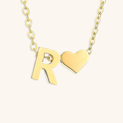 navnesmykke med initialen Ria | 18k Guld - DK BUTIK