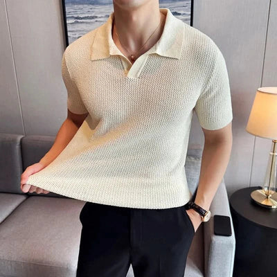 Mandlig V-Udskæring Polo T-shirt Jeremy™ | Olsen & Olsen