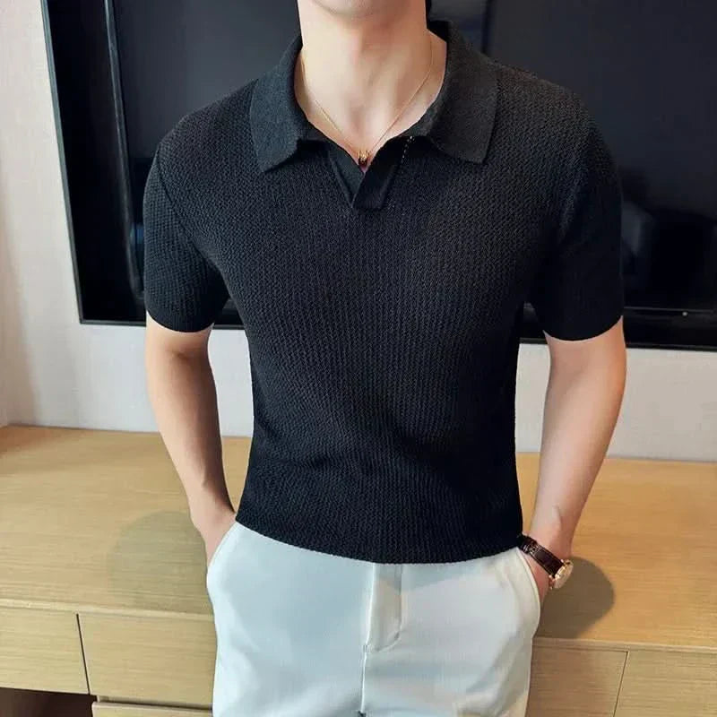 Mandlig V-Udskæring Polo T-shirt Jeremy™ | Olsen & Olsen