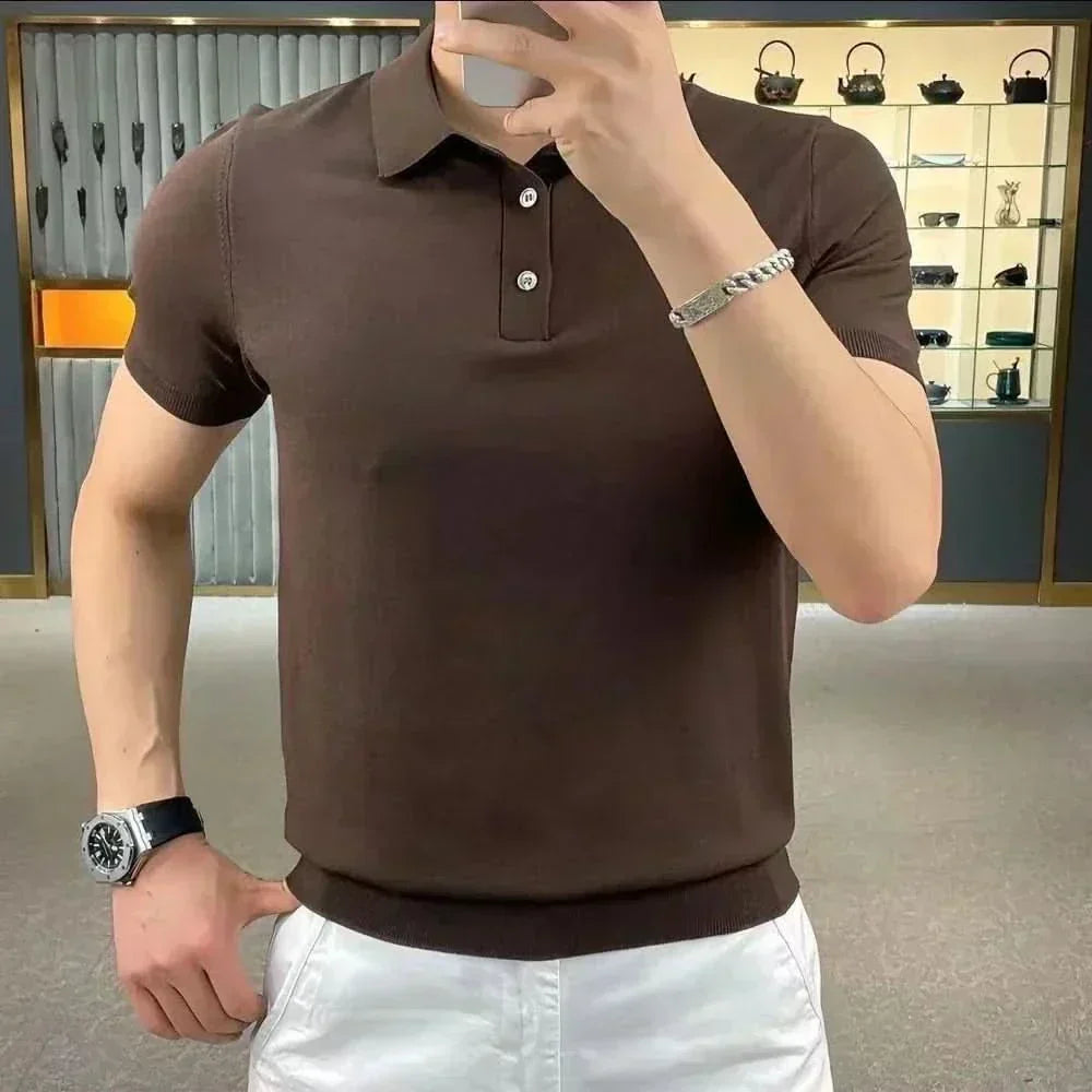 Casual Herre Polo Skjorte med Korte Ærmer - Olsen & Olsen™