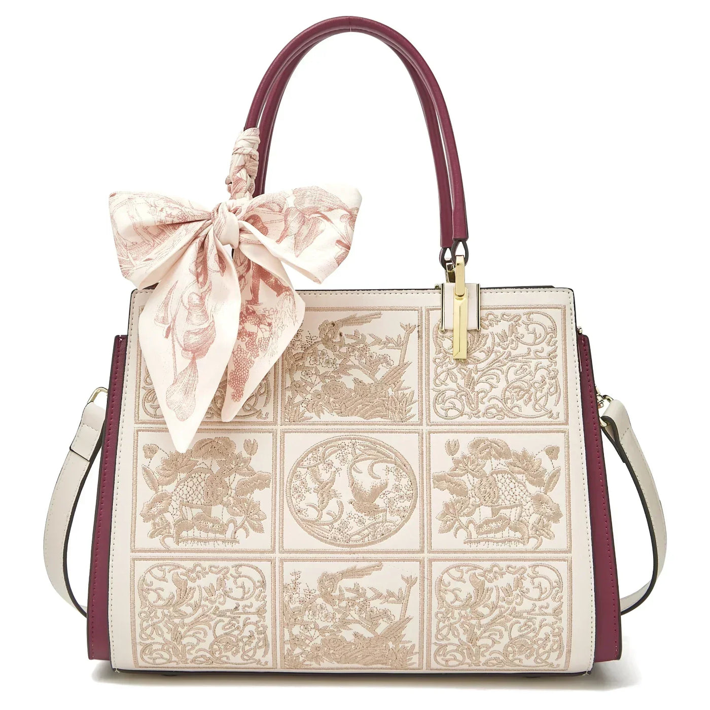 sylvia™ – unik crossbody med broderi og sløjfedetalje
