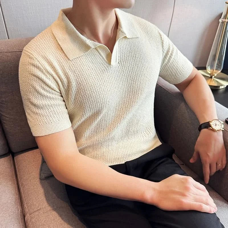 Mandlig V-Udskæring Polo T-shirt Jeremy™ | Olsen & Olsen
