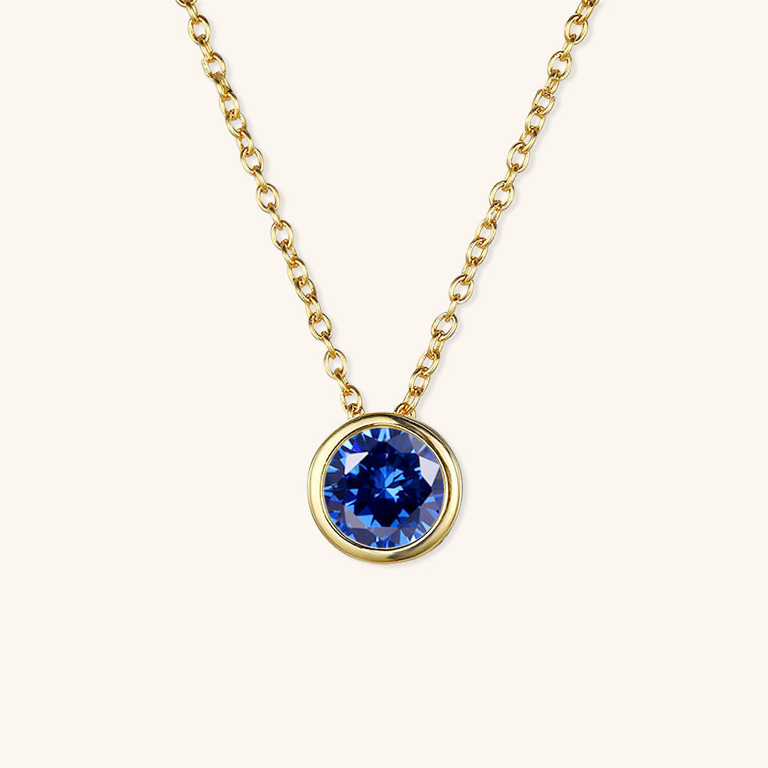 Amelia Halskæde med Fødselssten | 18k Guld - DK BUTIK
