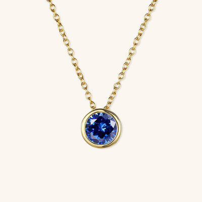 Amelia Halskæde med Fødselssten | 18k Guld - DK BUTIK