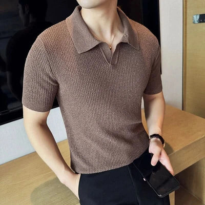 Mandlig V-Udskæring Polo T-shirt Jeremy™ | Olsen & Olsen