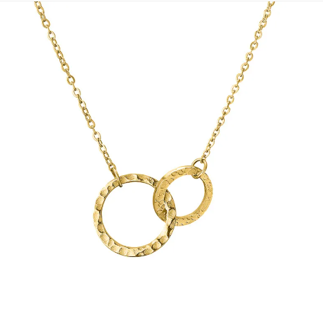 Isabelle Halskæde med Ringene | 18k Guld - DK BUTIK