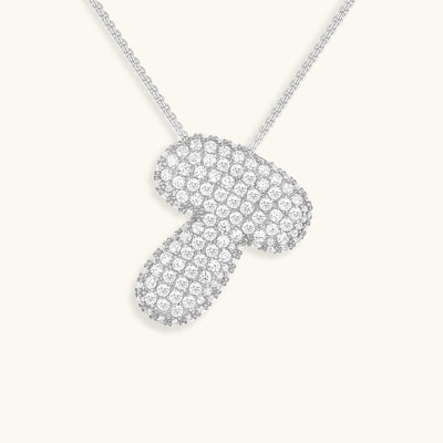 Navnesmykke Bubble med diamant | 18k Guld - DK BUTIK