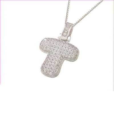 Pave Bubble Halskæde med Initial | 18k Guld - DK BUTIK