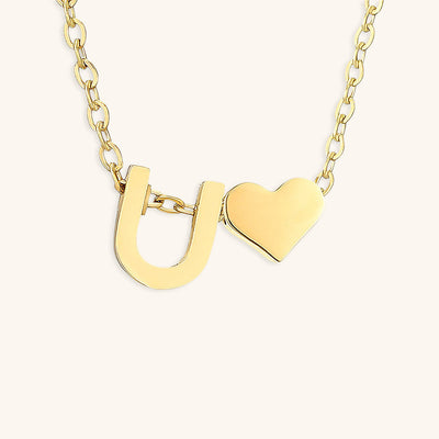 navnesmykke med initialen Ria | 18k Guld - DK BUTIK