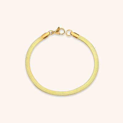 Vida Armbånd Guld i fiskebensmønster | 18k Guld - DK BUTIK