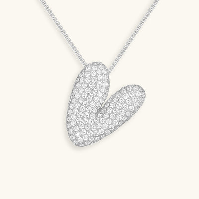 Navnesmykke Bubble med diamant | 18k Guld - DK BUTIK
