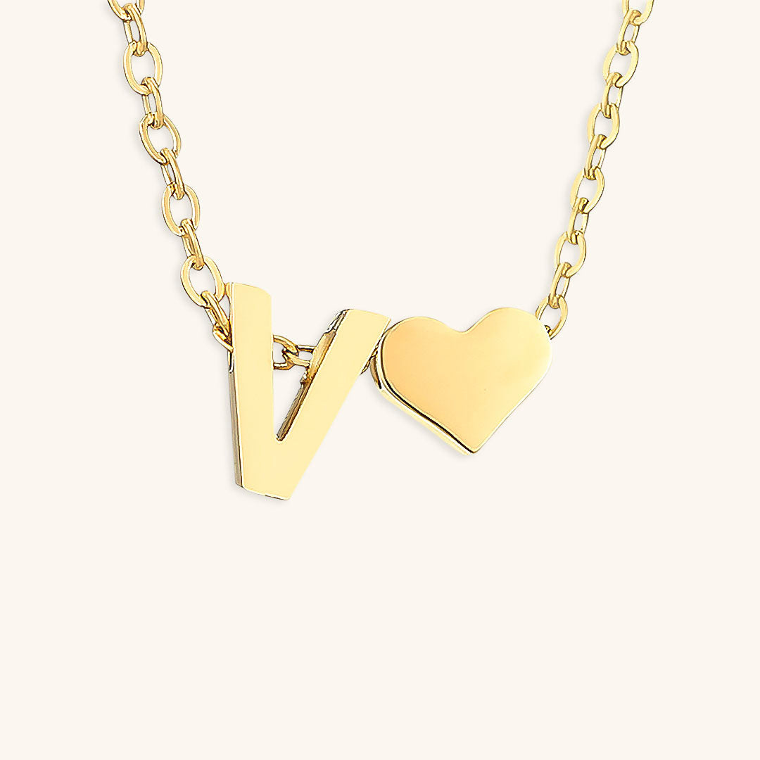navnesmykke med initialen Ria | 18k Guld - DK BUTIK