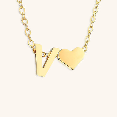 navnesmykke med initialen Ria | 18k Guld - DK BUTIK
