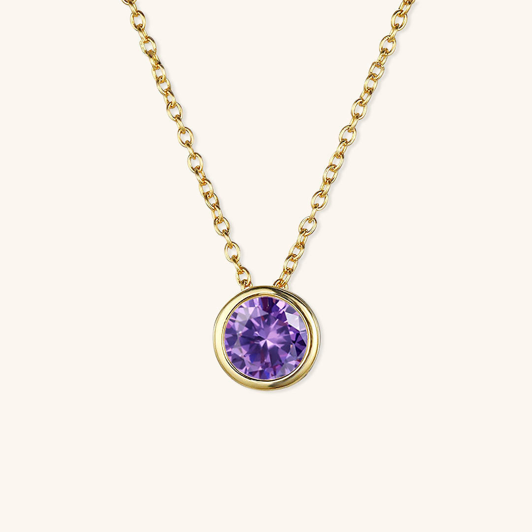 Amelia Halskæde med Fødselssten | 18k Guld - DK BUTIK