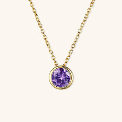 Amelia Halskæde med Fødselssten | 18k Guld - DK BUTIK