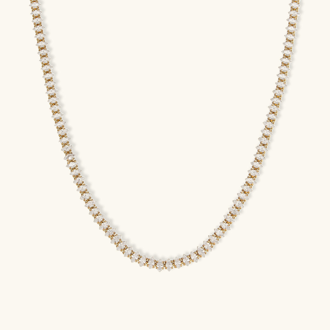Wisteria Tennis Halskæde med Diamanter | 18k Guld - DK BUTIK