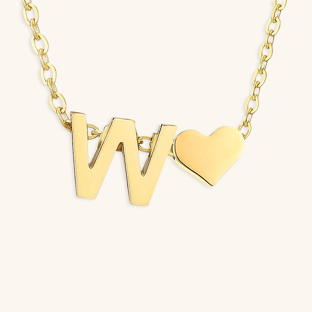 navnesmykke med initialen Ria | 18k Guld - DK BUTIK