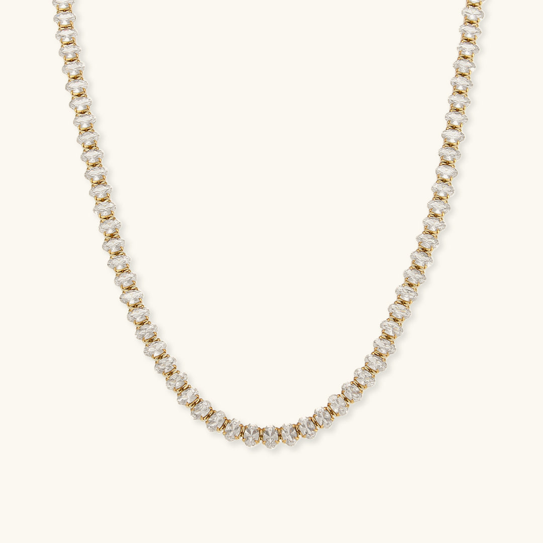 Wisteria Tennis Halskæde med Diamanter | 18k Guld - DK BUTIK