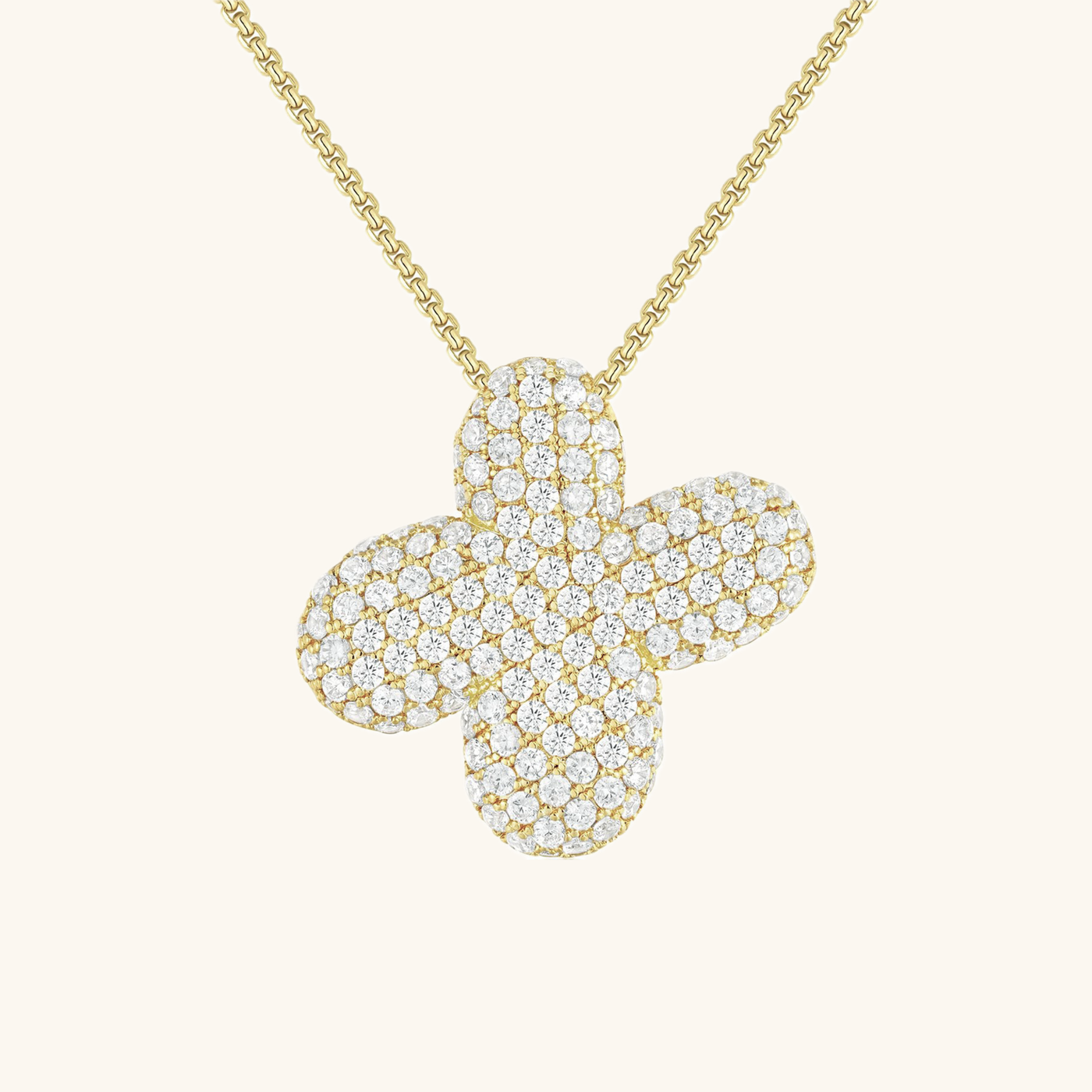 Navnesmykke Bubble med diamant | 18k Guld - DK BUTIK