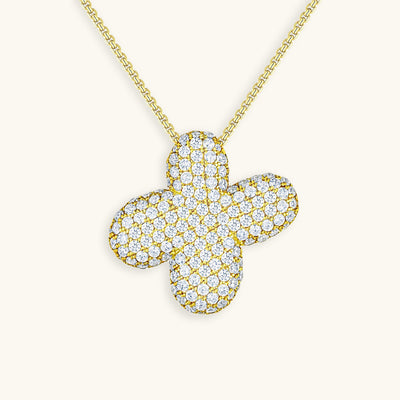 Navnesmykke Bubble med diamant | 18k Guld - DK BUTIK