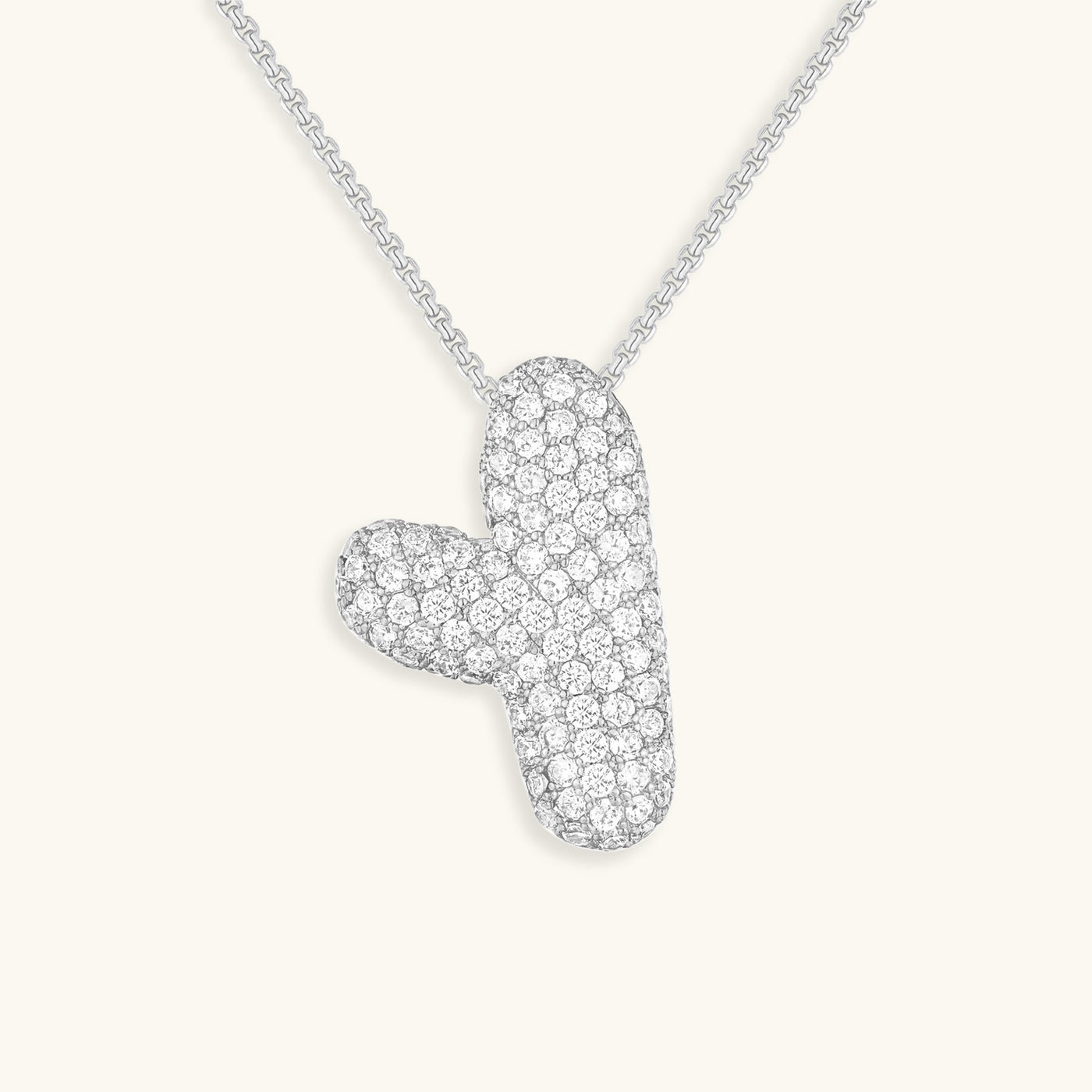 Navnesmykke Bubble med diamant | 18k Guld - DK BUTIK