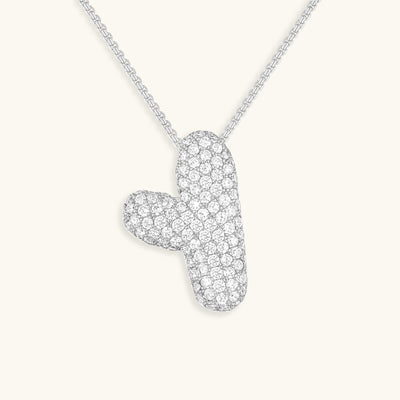Navnesmykke Bubble med diamant | 18k Guld - DK BUTIK